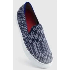 New Rothy's Blue White Maritime Gradient Slip-On Sneakers US 9.5